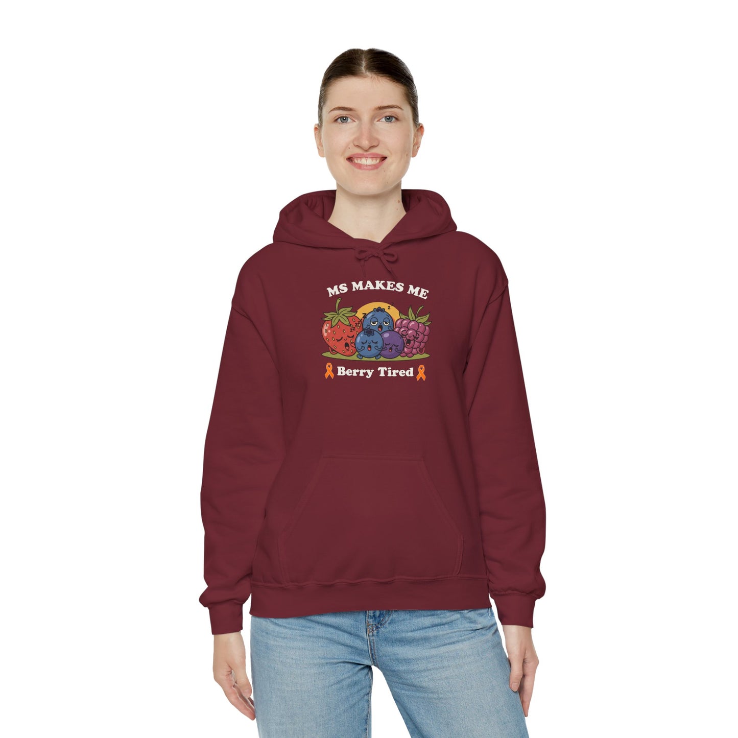 Berry Tired Hoodie - Funny Fruit Sweatshirt, Unisex Apparel, Cute Gift for Fruit Lovers, Cozy Wear, Humor Clothing