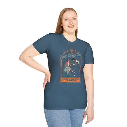 Foot Drop Bop Awareness T-Shirt, Unisex Graphic Tee for Multiple Sclerosis Awareness, Comfortable Casual Wear, Gift for MS Advocates