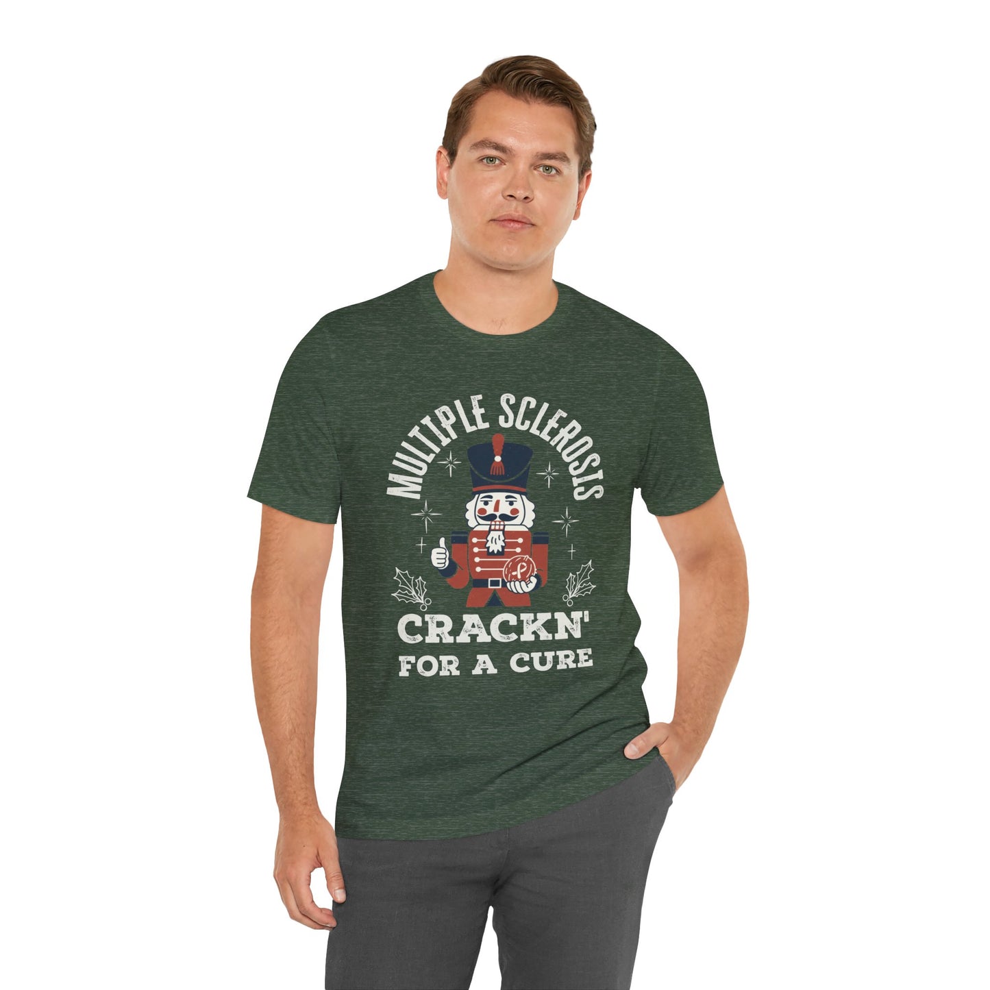 Crack'n For A Cure Nutcracker Adult Tee Multiple Sclerosis Awareness, Charity Shirt, Unisex, Gift for Supporters, Fundraising Apparel