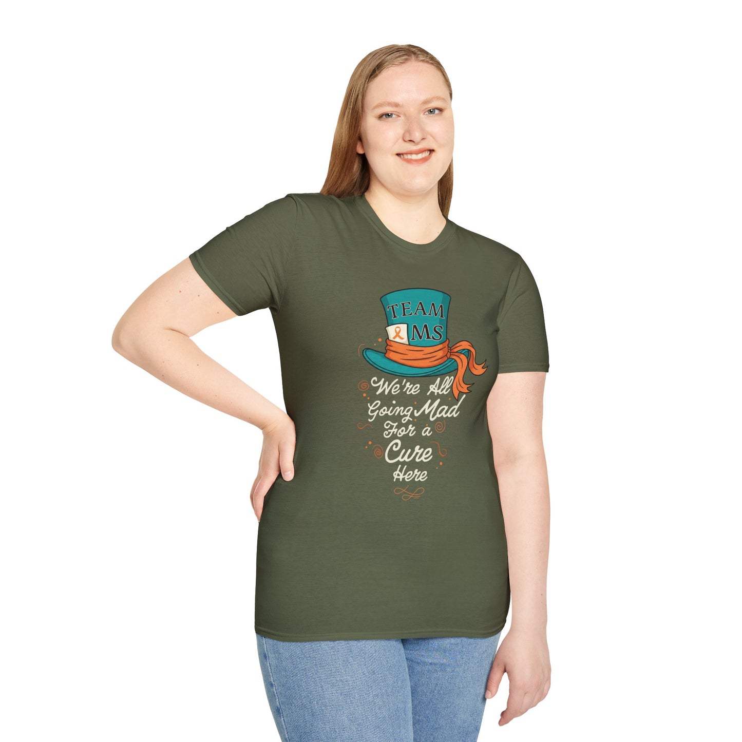 Mad For a Cure T-Shirt, Team MS Shirt, Unisex Softstyle Tee, Cure Awareness Tee, Fun Gift for Alice in Wonderland Fans, Birthday Gift, [...]
