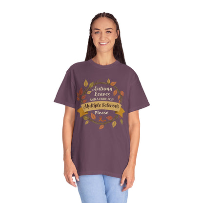 Autumn Leaves Multiple Sclerosis Awareness T-shirt, Unisex Graphic Tee, Fall Fashion, Support MS Research, Gift for Her