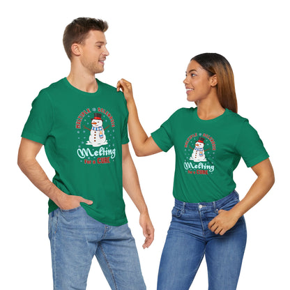 Snowman Melting for a Cure Team Adult Unisex Tee, Multiple Sclerosis Awareness, Charity Shirt, Unisex, Gift for Supporters, Fundraising Apparel