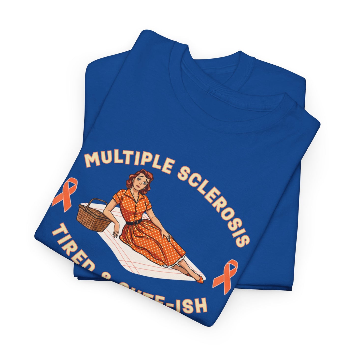 Empowering MS Awareness Tee: Tired & Cute-ish | Supportive Gift, Casual Wear, Disability Awareness, Motivational Apparel, Everyday Style