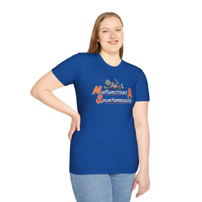 Funny Unisex Softstyle T-Shirt -MS 'Malfunctions Spontaneously' - Casual Wear, Gift for Tech Lovers, Humor Tee, Birthday Present, Geeky [...]
