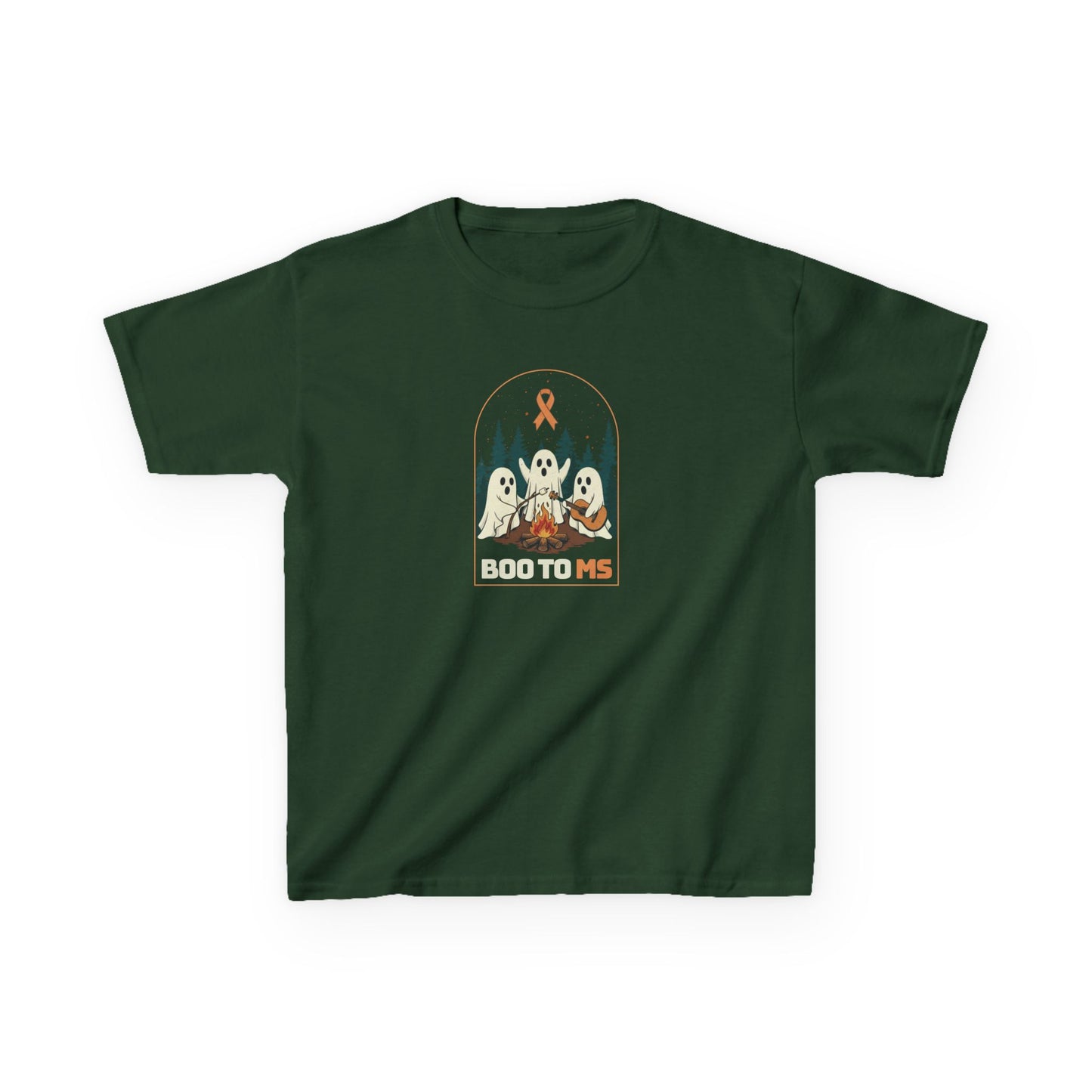 Kids Cute Boo to MS - Unisex Tee Kids for Halloween and Multiple Sclerosis Awareness