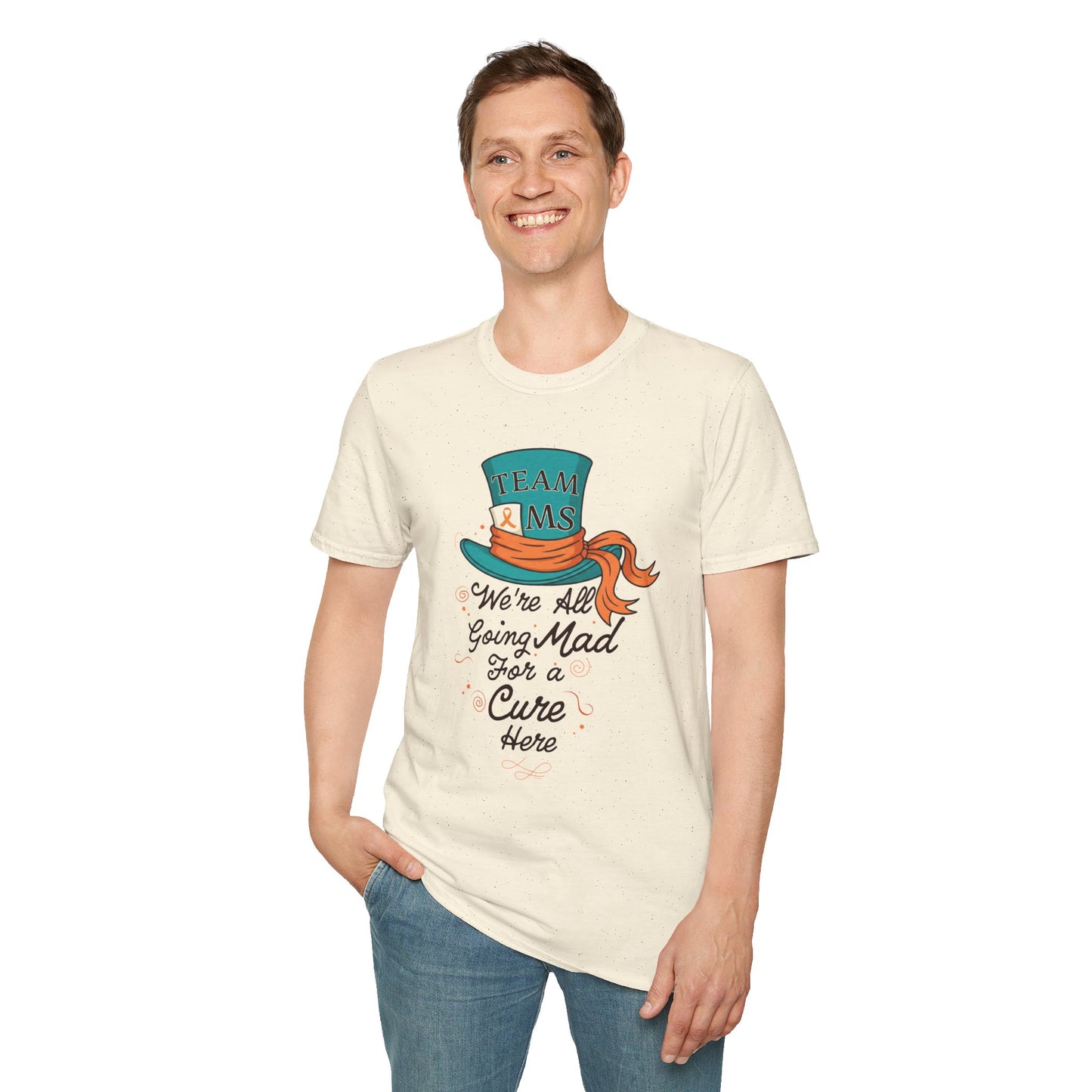 Mad For a Cure T-Shirt, Team MS Shirt, Unisex Softstyle Tee, Cure Awareness Tee, Fun Gift for Alice in Wonderland Fans, Birthday Gift, [...]