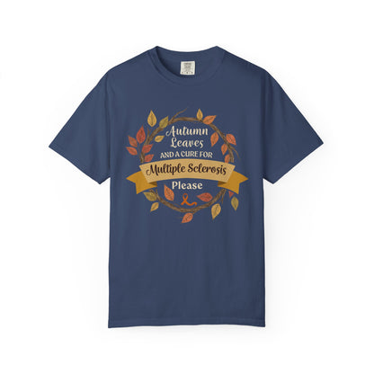 Autumn Leaves Multiple Sclerosis Awareness T-shirt, Unisex Graphic Tee, Fall Fashion, Support MS Research, Gift for Her