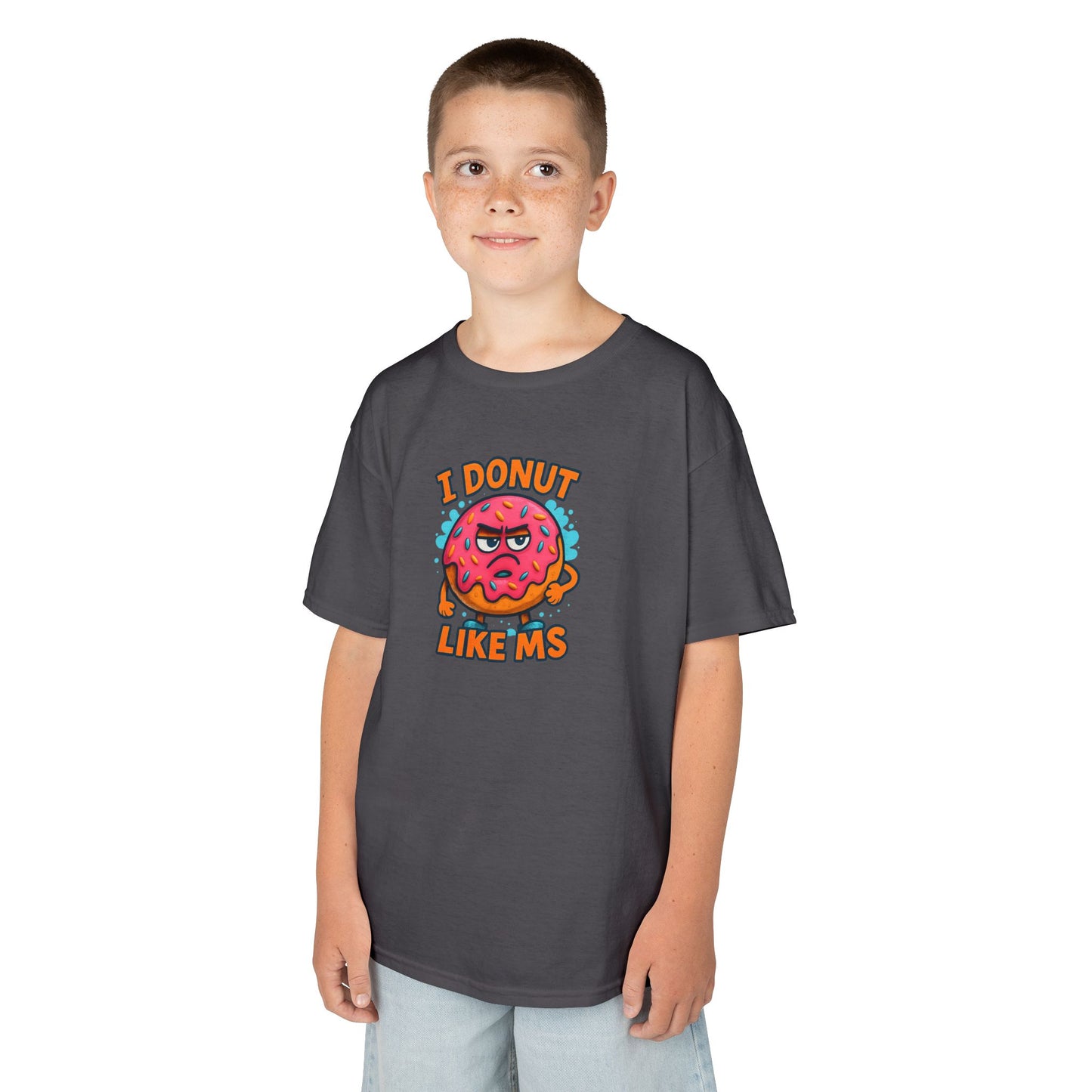 Kids "I Donut Like MS" T-Shirt | Youth Support Shirt for a Loved One with MS | Children's Chronic Illness Awareness Tee
