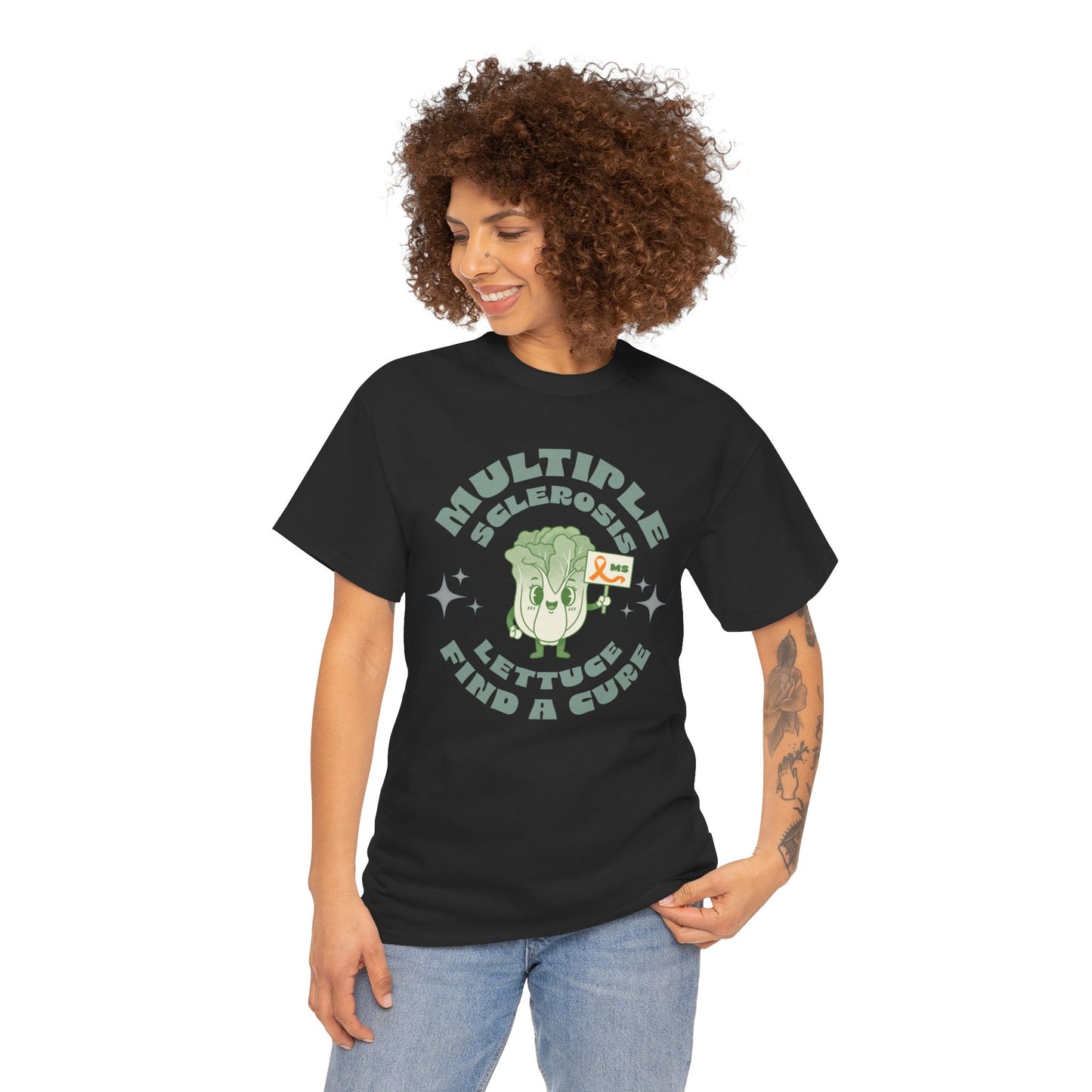 MS Awareness Punny Lettuce Find A Cure - Tee Unisex Adult for MS warriors, supporters, awareness