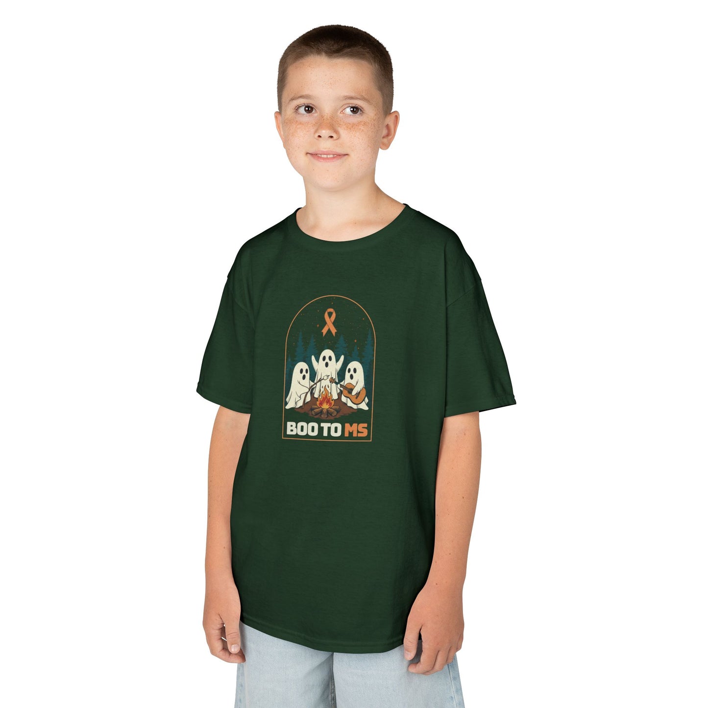 Kids Cute Boo to MS - Unisex Tee Kids for Halloween and Multiple Sclerosis Awareness