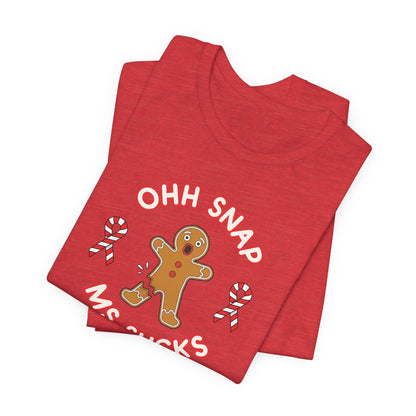 Cute Gingerbread Oh Snap! MS Sucks Unisex Adult Tee, Multiple Sclerosis Awareness, Charity Shirt, Unisex, Gift for Supporters, Fundraising Apparel
