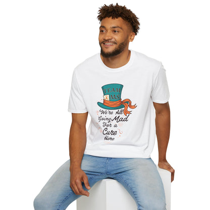Mad For a Cure T-Shirt, Team MS Shirt, Unisex Softstyle Tee, Cure Awareness Tee, Fun Gift for Alice in Wonderland Fans, Birthday Gift, [...]