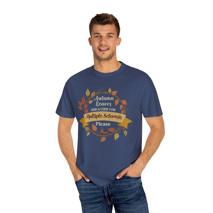 Autumn Leaves Multiple Sclerosis Awareness T-shirt, Unisex Graphic Tee, Fall Fashion, Support MS Research, Gift for Her