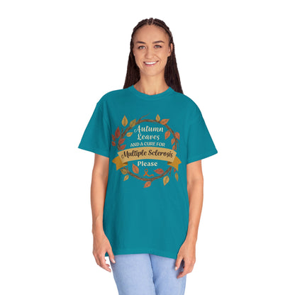 Autumn Leaves Multiple Sclerosis Awareness T-shirt, Unisex Graphic Tee, Fall Fashion, Support MS Research, Gift for Her