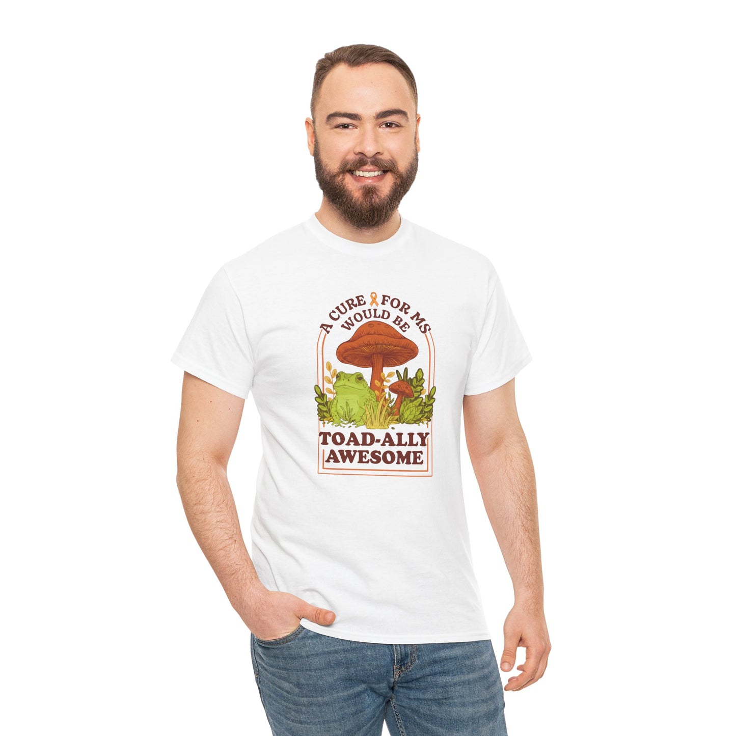A Toad-ally Awesome Cure for MS T-Shirt Unisex Adult, Funny Mushroom Shirt, Nature Lover Gift, MS Awareness
