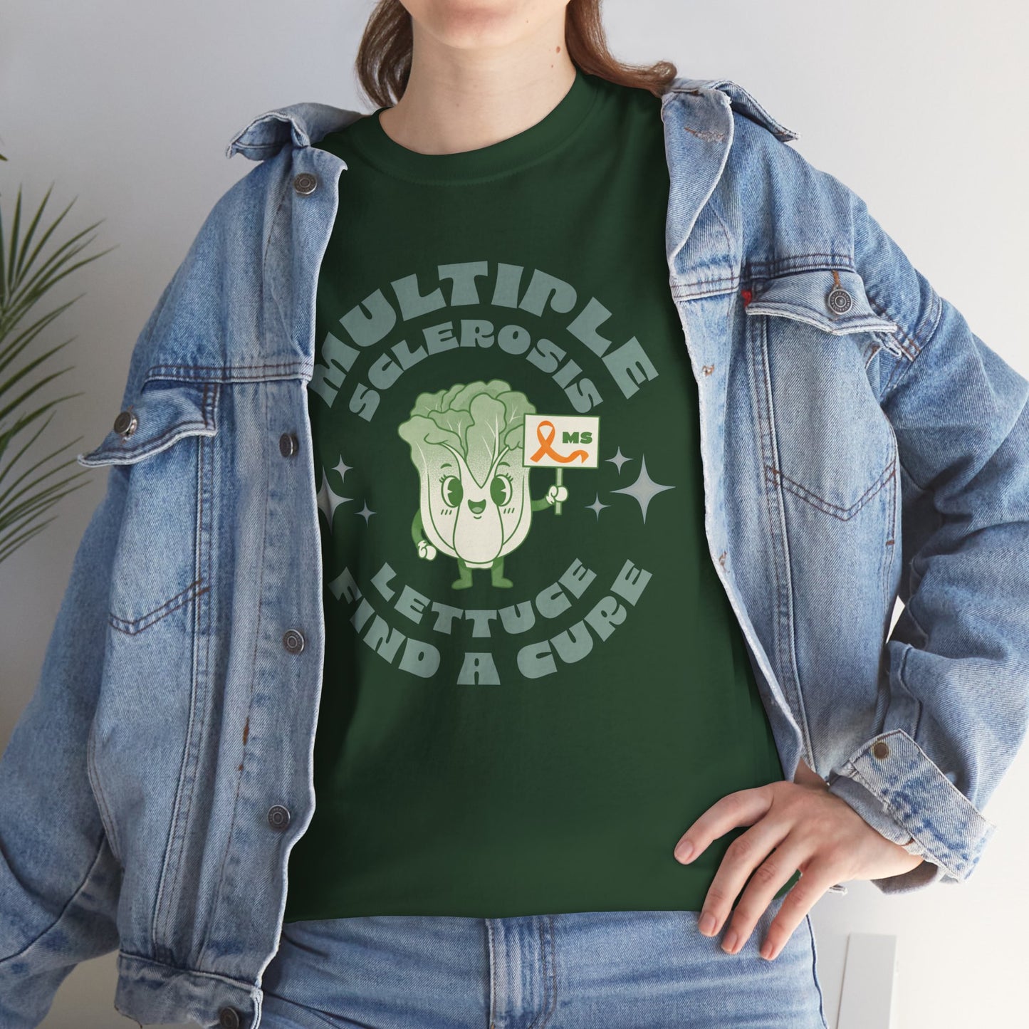 MS Awareness Punny Lettuce Find A Cure - Tee Unisex Adult for MS warriors, supporters, awareness