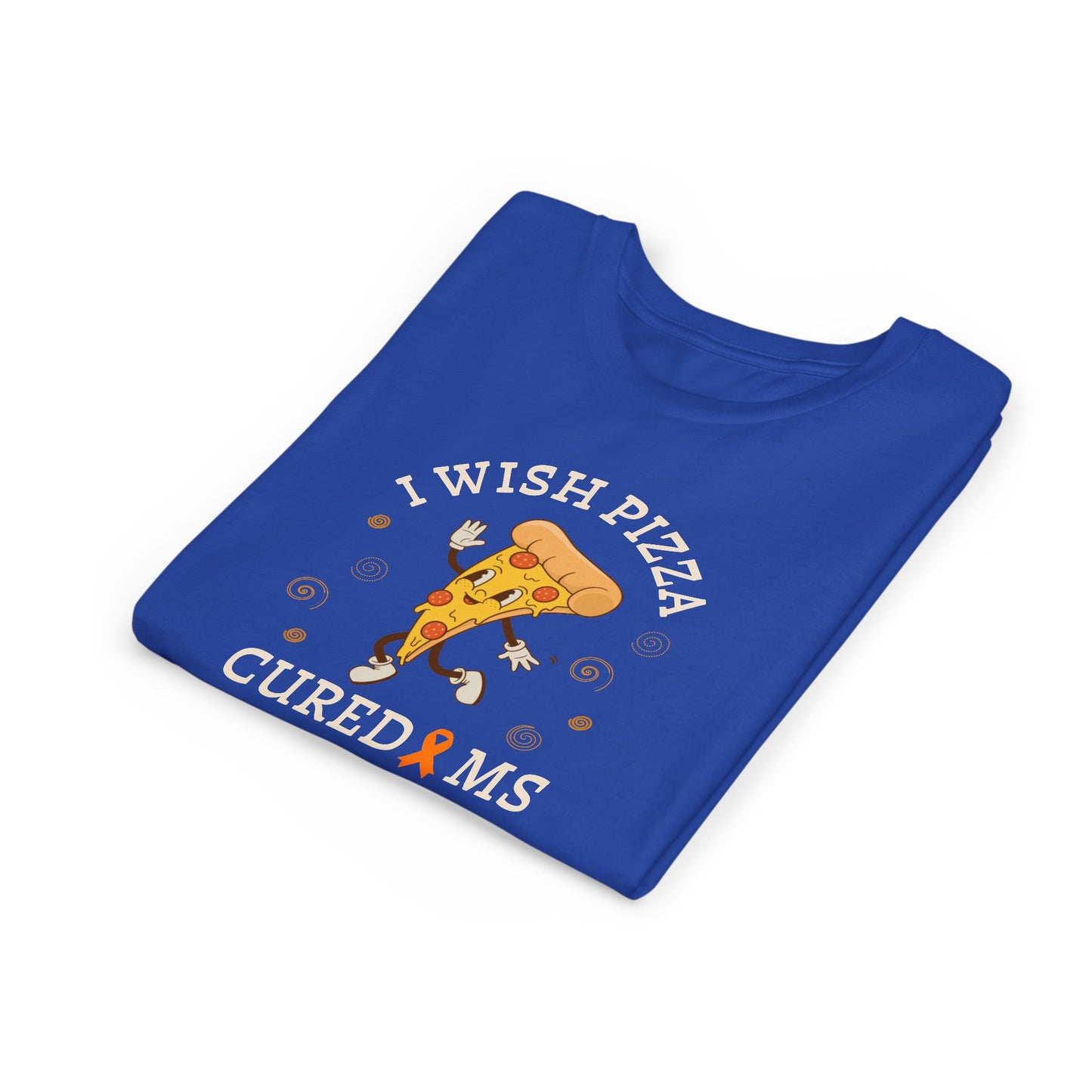 Youth I Wish Pizza CURED MS Short Sleeve Tee for Multiple Sclerosis Awareness