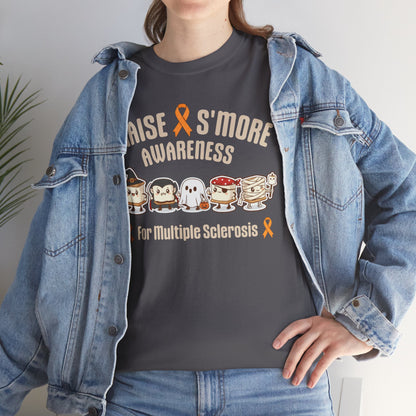 Cute Raise Awareness S'More  Adult Unisex Cotton T-Shirt- Multiple Sclerosis Support Shirt, S'More Fun for a Cause, Gift for Awareness Events