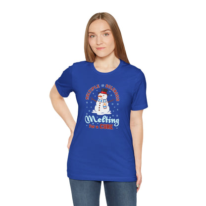 Snowman Melting for a Cure Team Adult Unisex Tee, Multiple Sclerosis Awareness, Charity Shirt, Unisex, Gift for Supporters, Fundraising Apparel