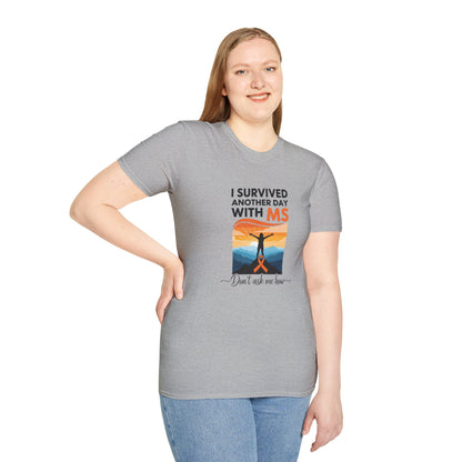 I Survived Another Day with MS T-Shirt | Multiple Sclerosis Awareness Tee | Chronic Illness Warrior Shirt