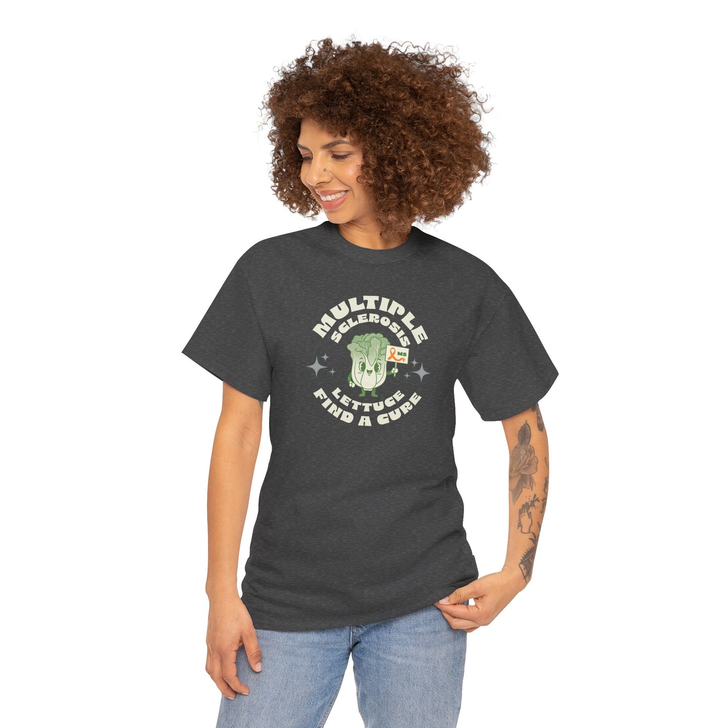 MS Awareness Punny Lettuce Find A Cure - Tee Unisex Adult for MS warriors, supporters, awareness