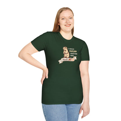 "Gopher a Nap" Unisex Tee: A Humorous Nod to Living with MS
