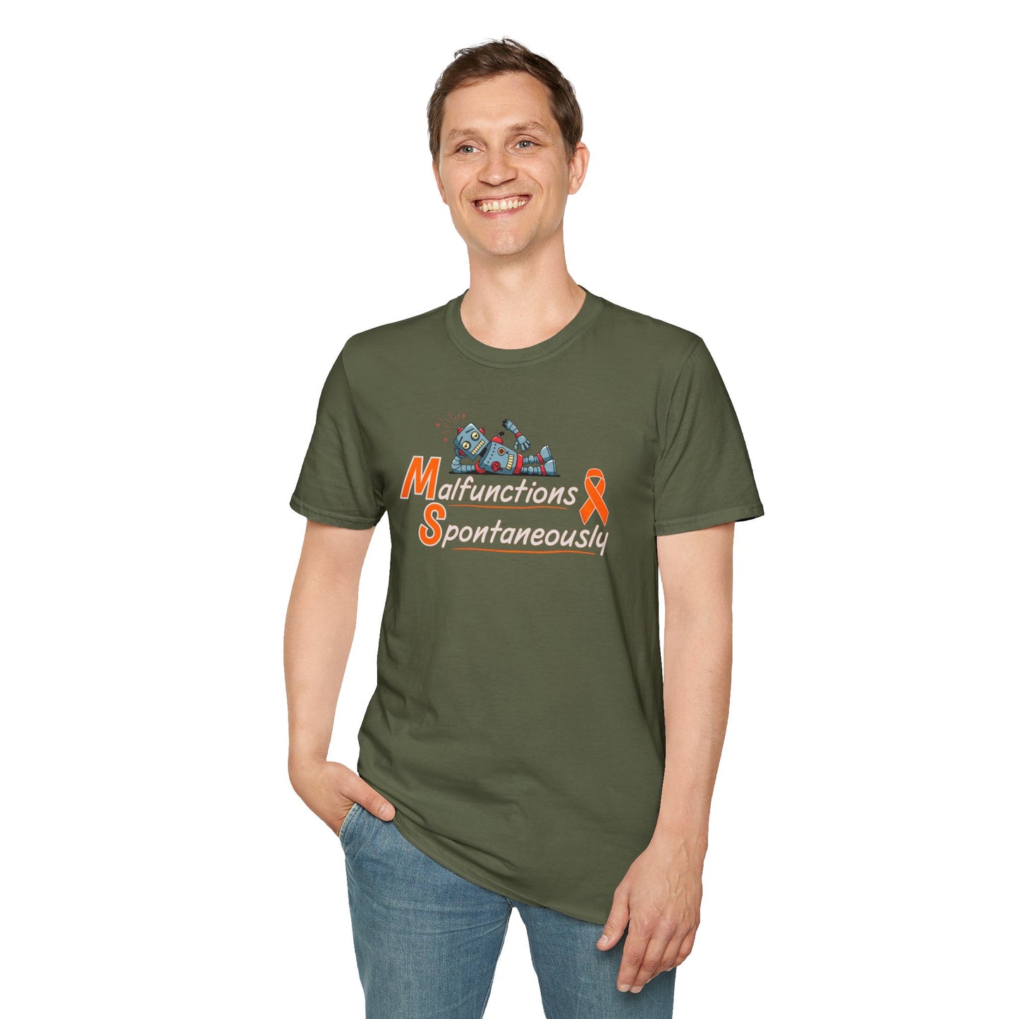 Funny Unisex Softstyle T-Shirt -MS 'Malfunctions Spontaneously' - Casual Wear, Gift for Tech Lovers, Humor Tee, Birthday Present, Geeky [...]