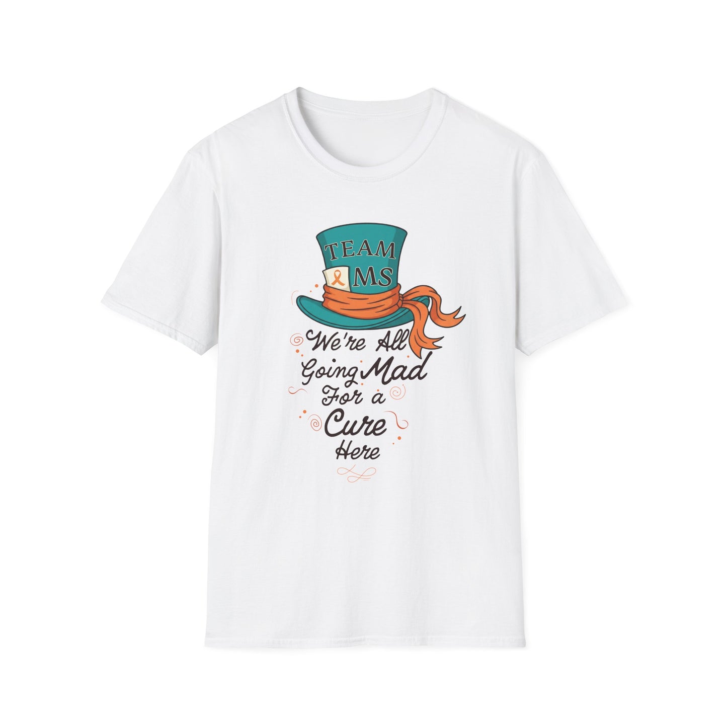 Mad For a Cure T-Shirt, Team MS Shirt, Unisex Softstyle Tee, Cure Awareness Tee, Fun Gift for Alice in Wonderland Fans, Birthday Gift, [...]