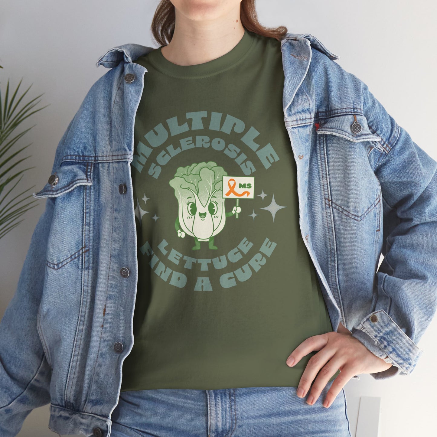MS Awareness Punny Lettuce Find A Cure - Tee Unisex Adult for MS warriors, supporters, awareness