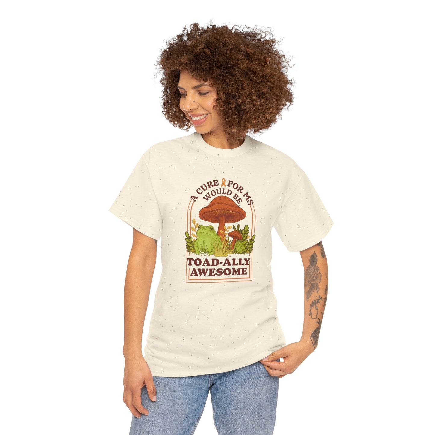 A Toad-ally Awesome Cure for MS T-Shirt Unisex Adult, Funny Mushroom Shirt, Nature Lover Gift, MS Awareness