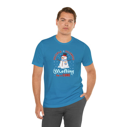 Snowman Melting for a Cure Team Adult Unisex Tee, Multiple Sclerosis Awareness, Charity Shirt, Unisex, Gift for Supporters, Fundraising Apparel