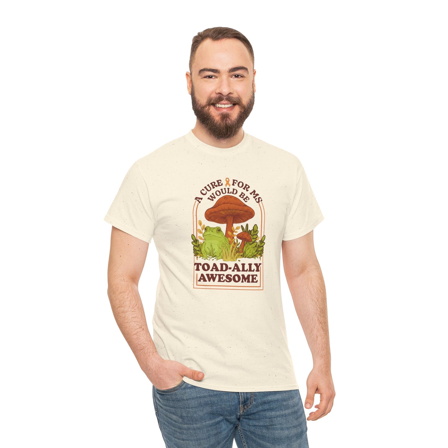 A Toad-ally Awesome Cure for MS T-Shirt Unisex Adult, Funny Mushroom Shirt, Nature Lover Gift, MS Awareness
