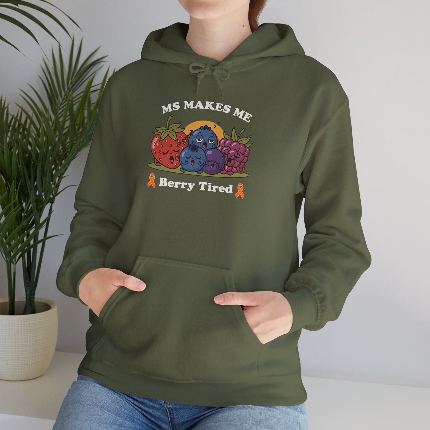 Berry Tired Hoodie - Funny Fruit Sweatshirt, Unisex Apparel, Cute Gift for Fruit Lovers, Cozy Wear, Humor Clothing