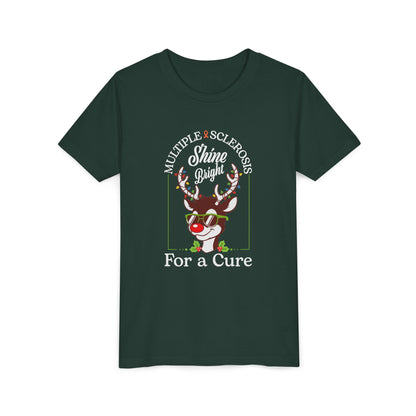 Youth Shine Bright For a Cure Tee MS Awareness Holiday Shirt