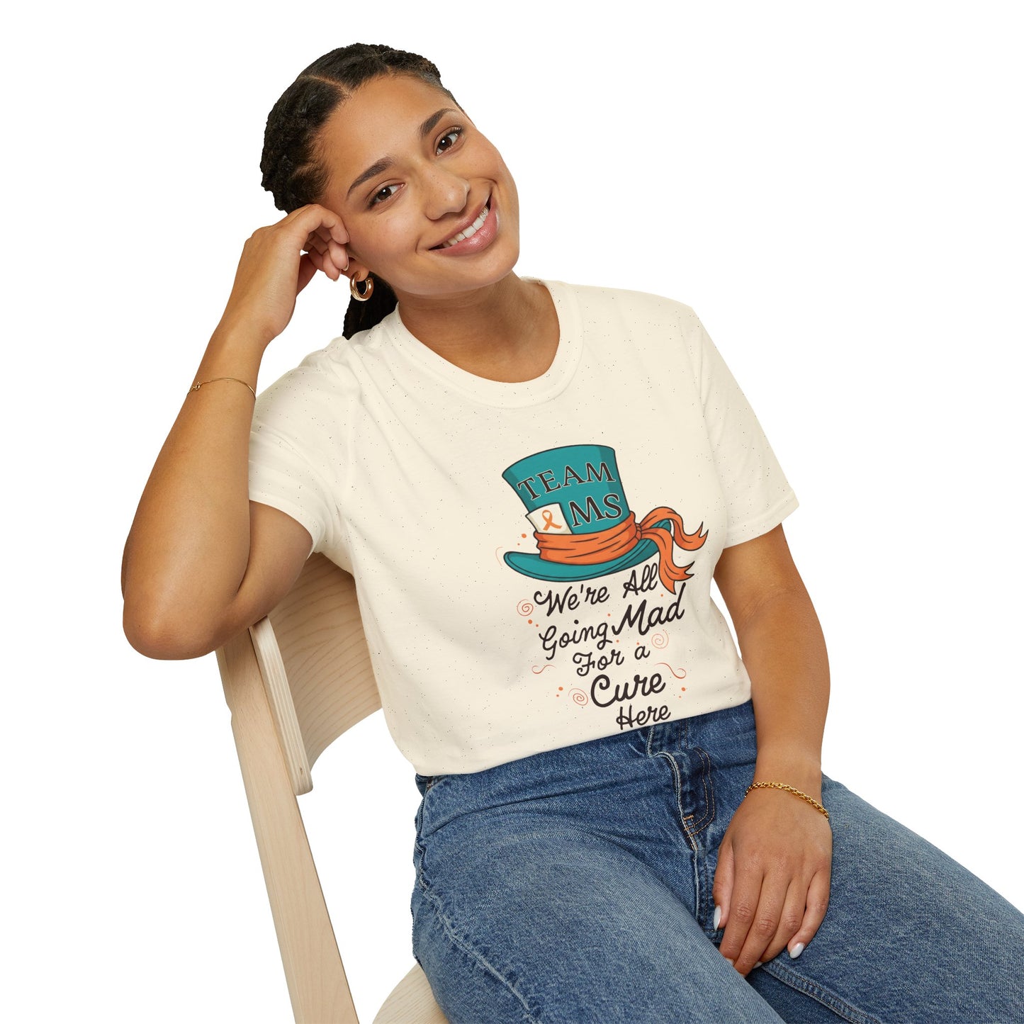 Mad For a Cure T-Shirt, Team MS Shirt, Unisex Softstyle Tee, Cure Awareness Tee, Fun Gift for Alice in Wonderland Fans, Birthday Gift, [...]