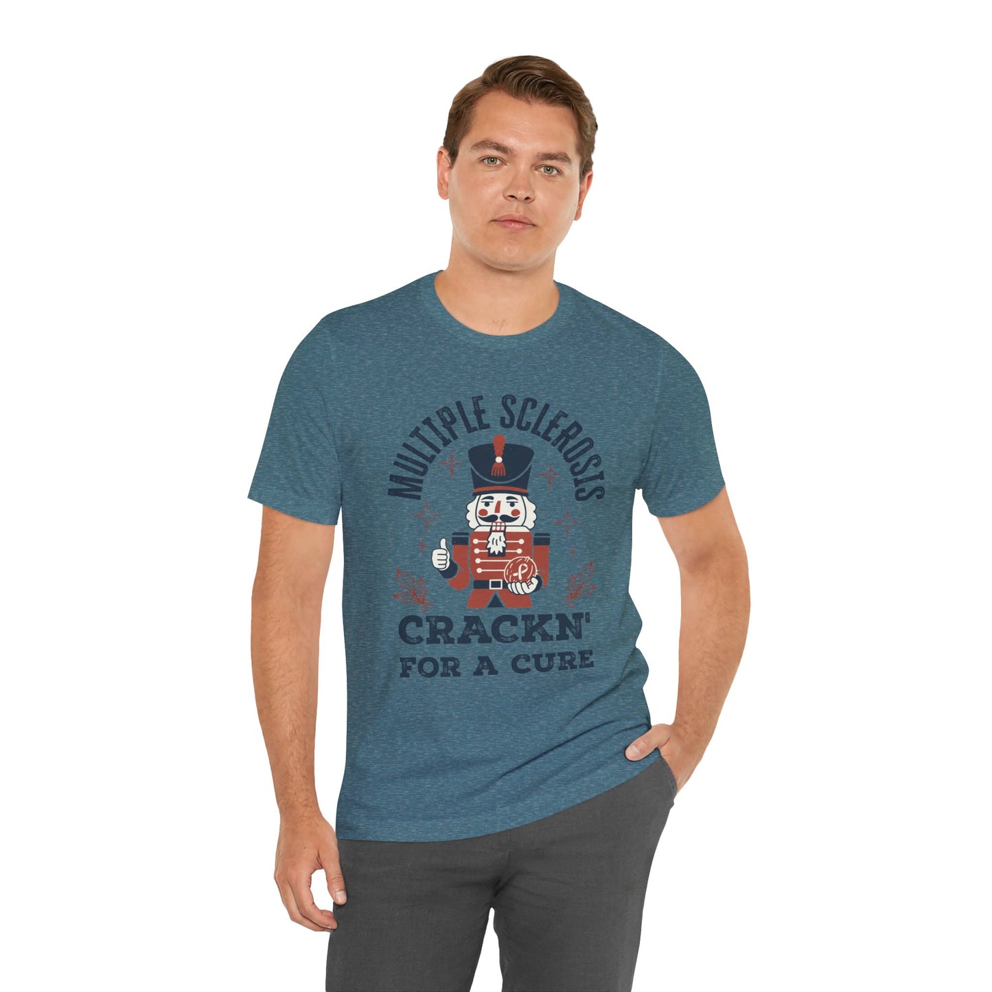 Crack'n For A Cure Nutcracker Adult Tee Multiple Sclerosis Awareness, Charity Shirt, Unisex, Gift for Supporters, Fundraising Apparel
