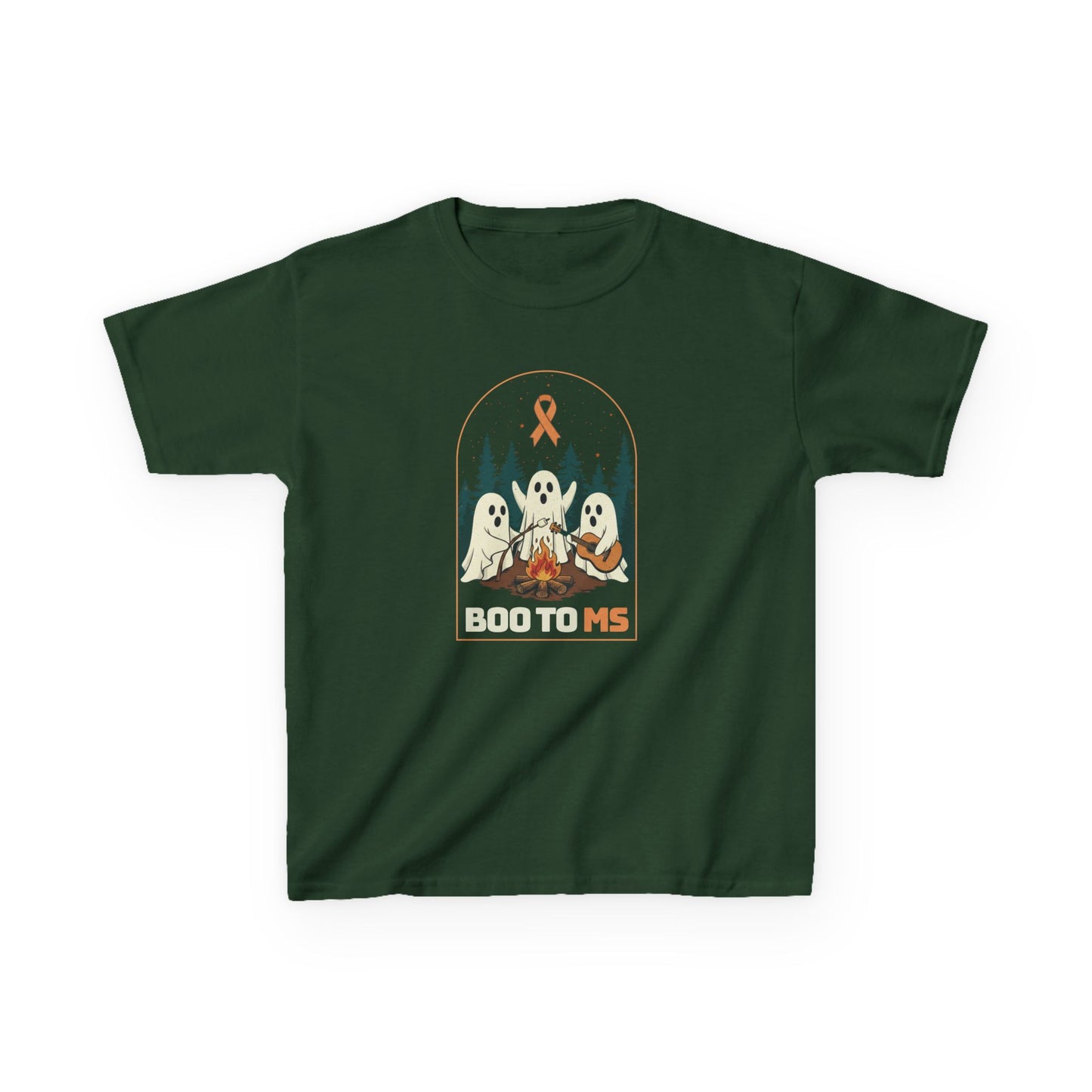 Kids Cute Boo to MS - Unisex Tee Kids for Halloween and Multiple Sclerosis Awareness