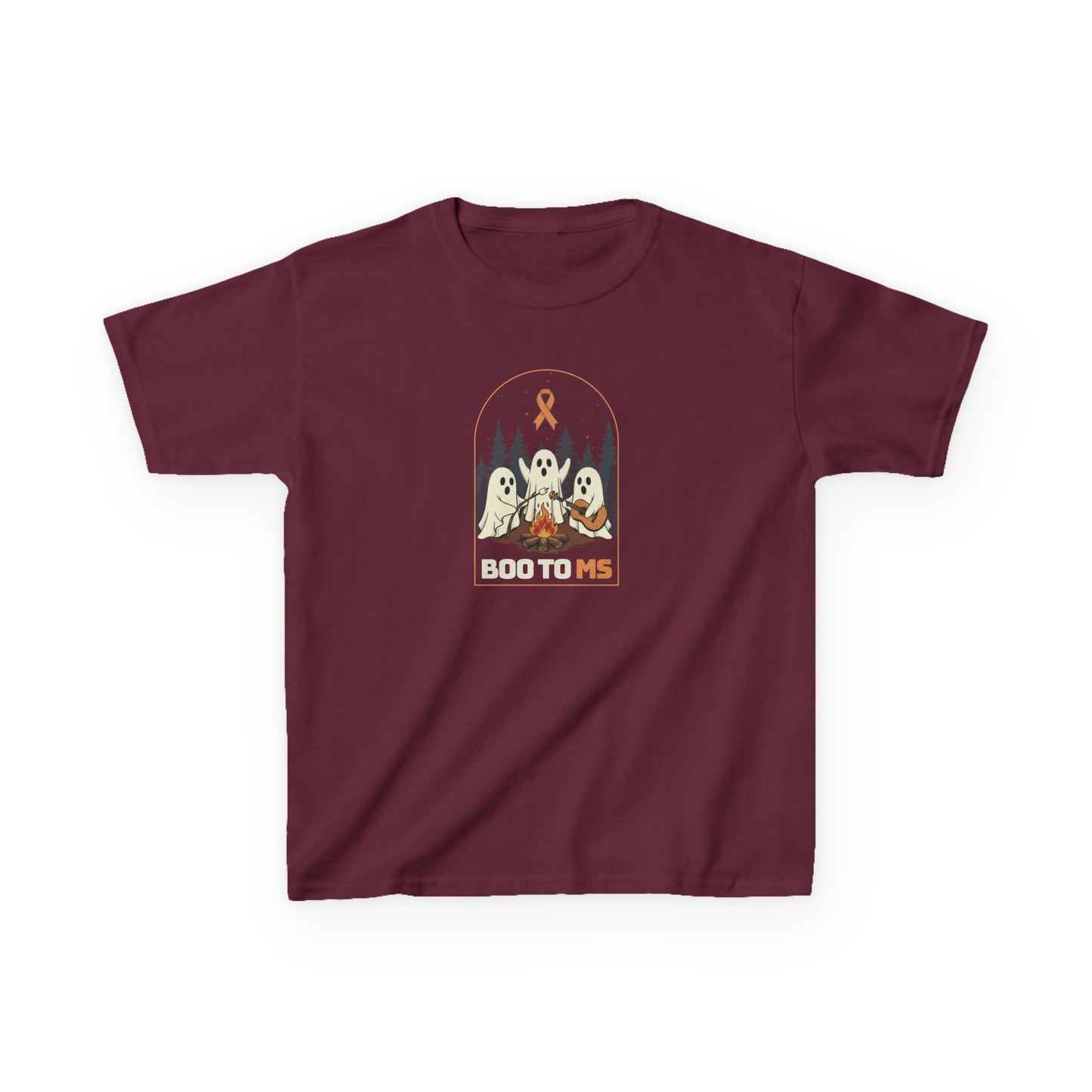Kids Cute Boo to MS - Unisex Tee Kids for Halloween and Multiple Sclerosis Awareness