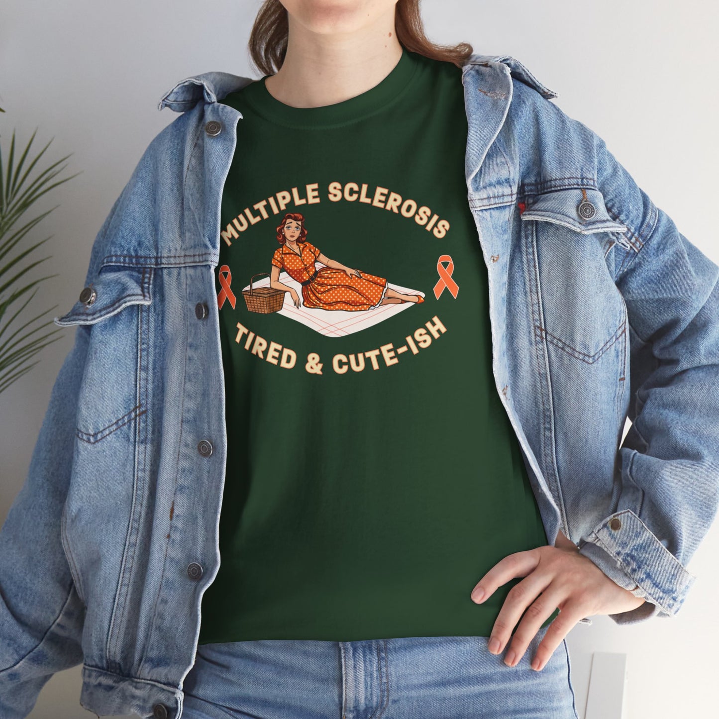 Empowering MS Awareness Tee: Tired & Cute-ish | Supportive Gift, Casual Wear, Disability Awareness, Motivational Apparel, Everyday Style