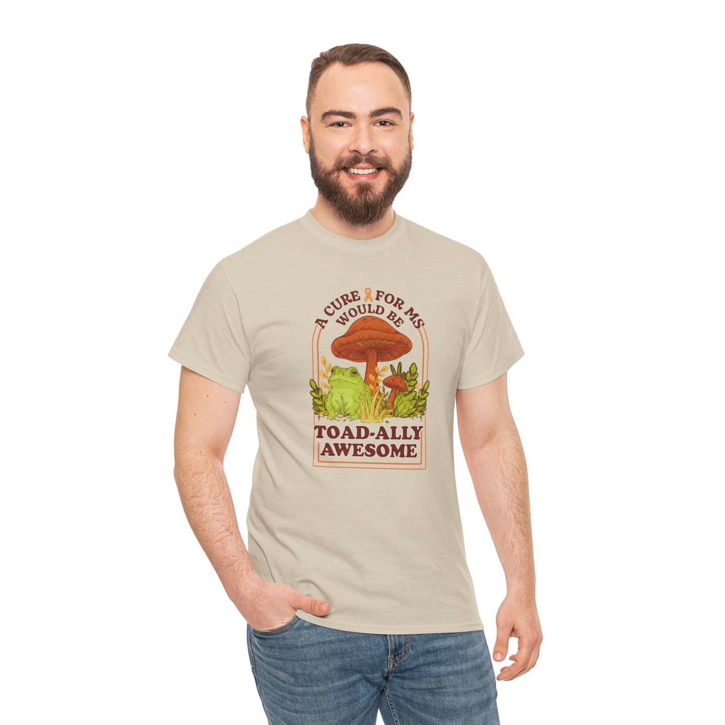 A Toad-ally Awesome Cure for MS T-Shirt Unisex Adult, Funny Mushroom Shirt, Nature Lover Gift, MS Awareness
