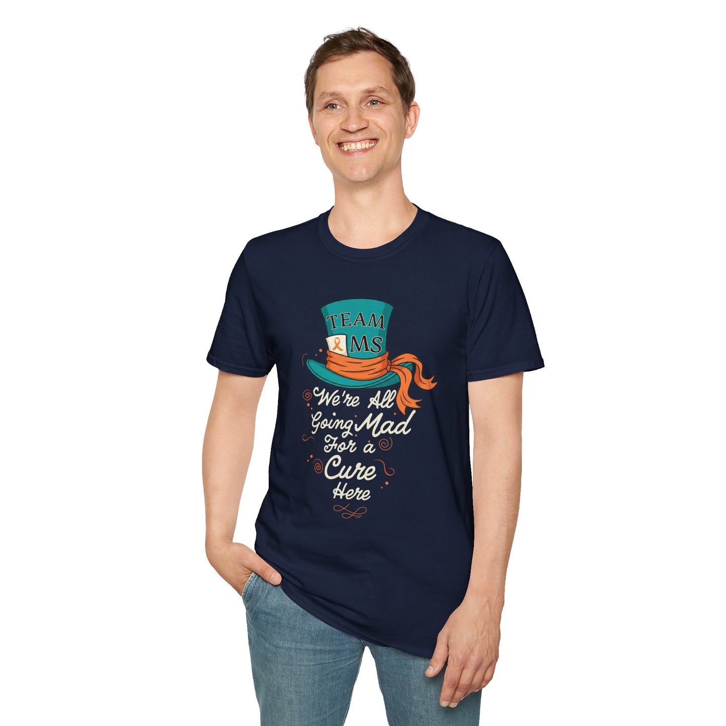 Mad For a Cure T-Shirt, Team MS Shirt, Unisex Softstyle Tee, Cure Awareness Tee, Fun Gift for Alice in Wonderland Fans, Birthday Gift, [...]