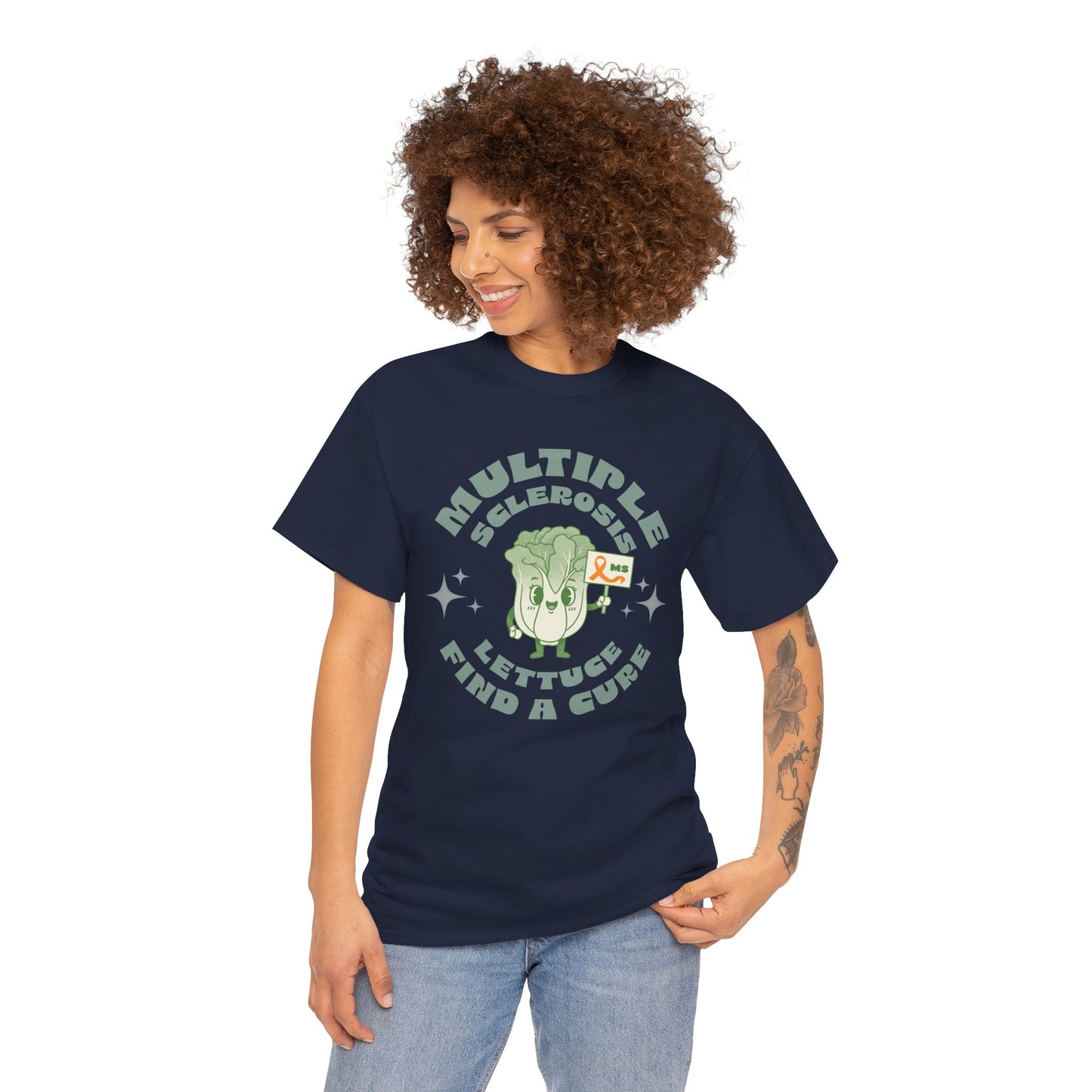 MS Awareness Punny Lettuce Find A Cure - Tee Unisex Adult for MS warriors, supporters, awareness