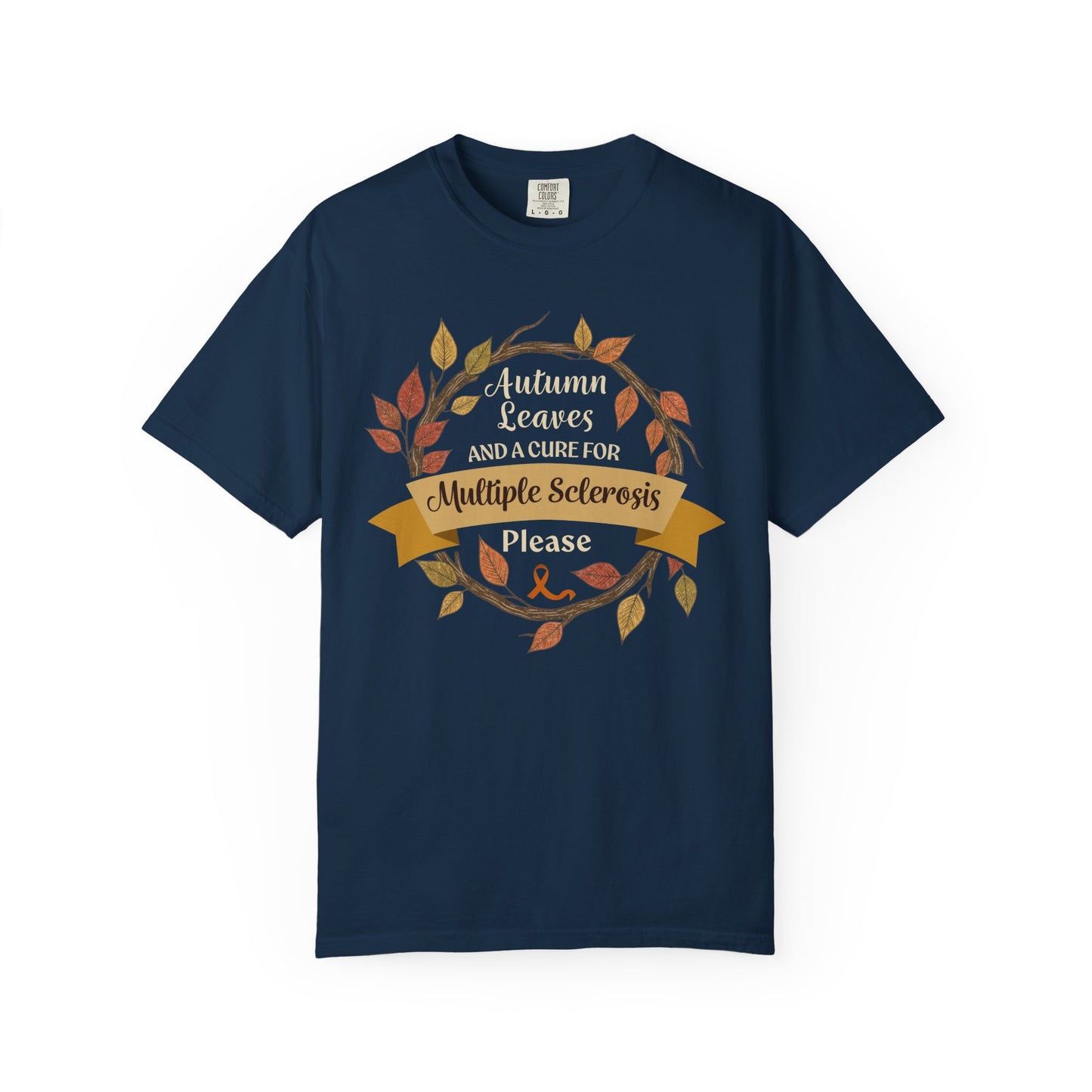 Autumn Leaves Multiple Sclerosis Awareness T-shirt, Unisex Graphic Tee, Fall Fashion, Support MS Research, Gift for Her