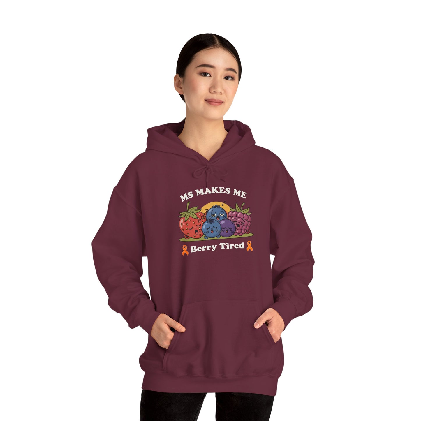 Berry Tired Hoodie - Funny Fruit Sweatshirt, Unisex Apparel, Cute Gift for Fruit Lovers, Cozy Wear, Humor Clothing