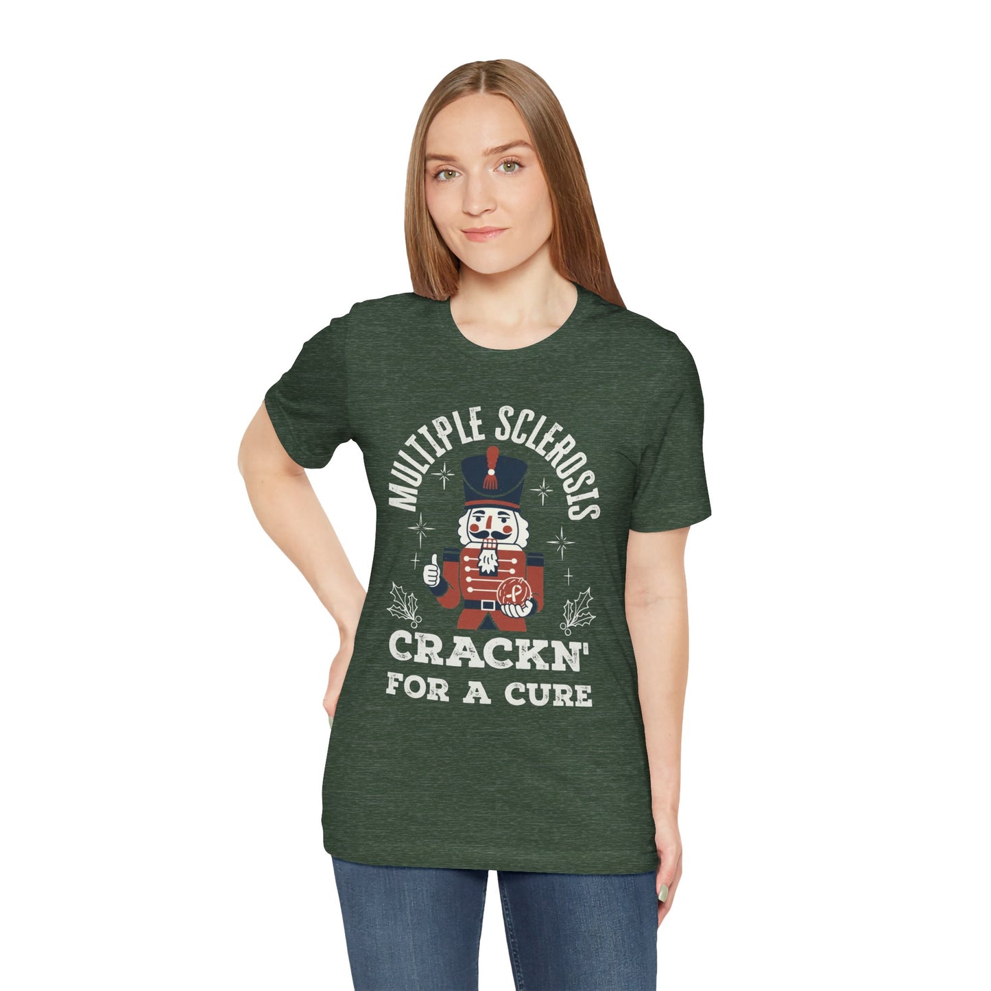 Crack'n For A Cure Nutcracker Adult Tee Multiple Sclerosis Awareness, Charity Shirt, Unisex, Gift for Supporters, Fundraising Apparel