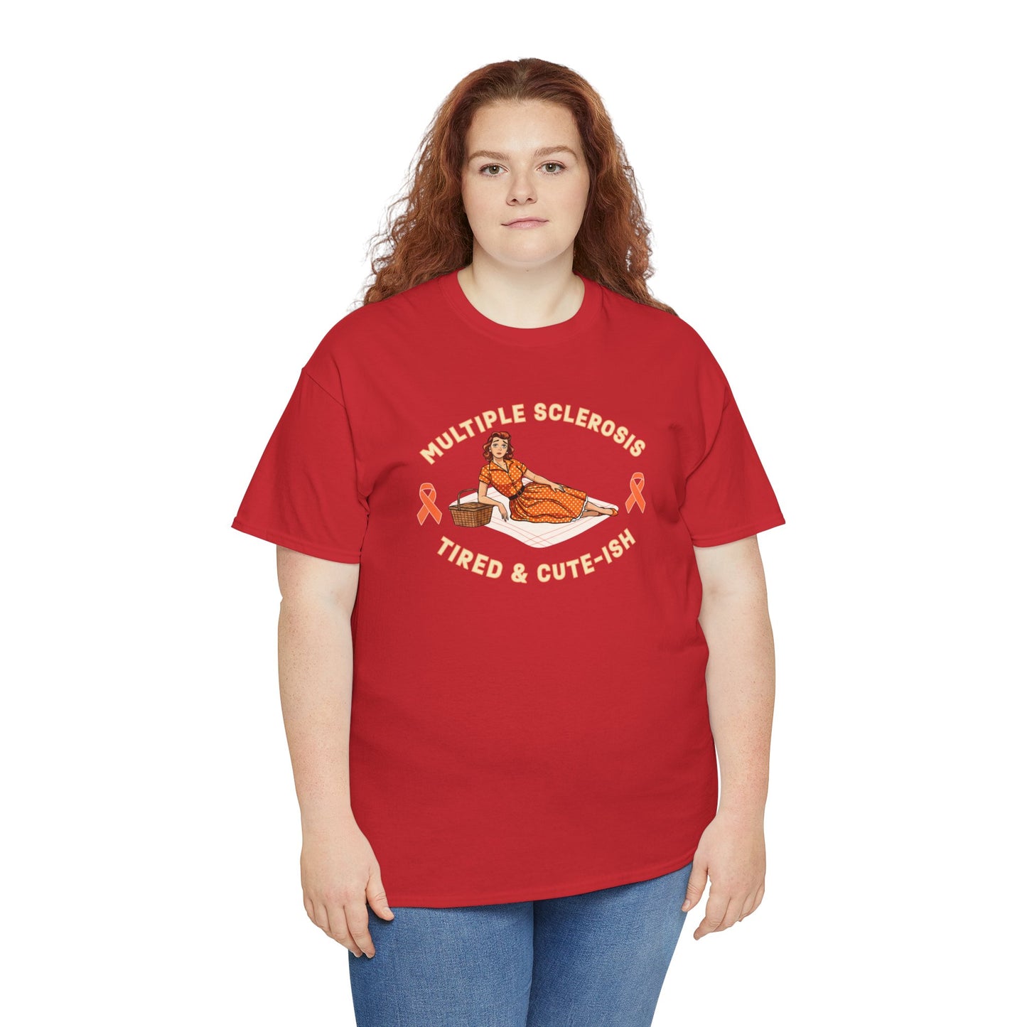 Empowering MS Awareness Tee: Tired & Cute-ish | Supportive Gift, Casual Wear, Disability Awareness, Motivational Apparel, Everyday Style