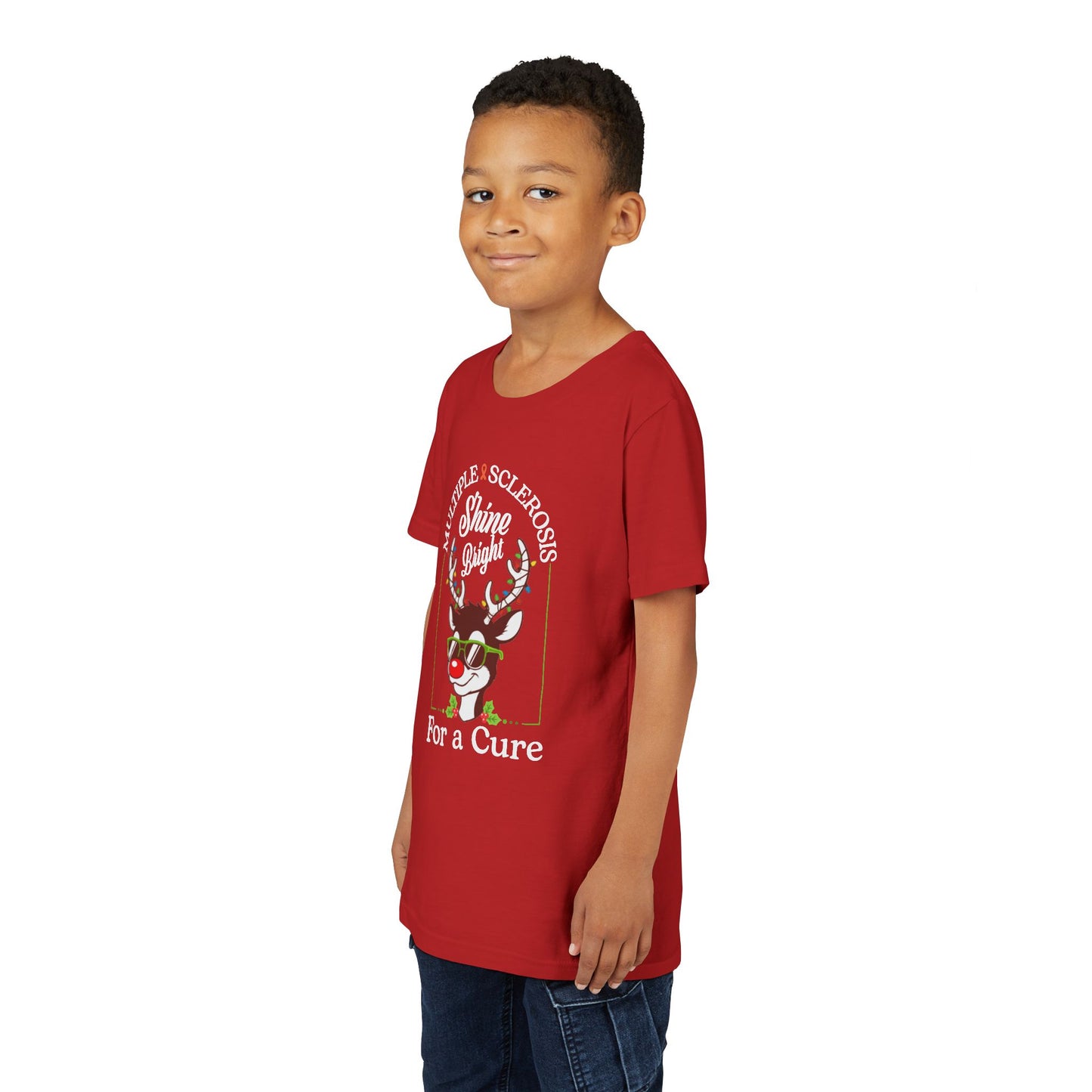 Youth Shine Bright For a Cure Tee MS Awareness Holiday Shirt