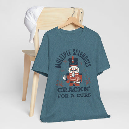 Crack'n For A Cure Nutcracker Adult Tee Multiple Sclerosis Awareness, Charity Shirt, Unisex, Gift for Supporters, Fundraising Apparel