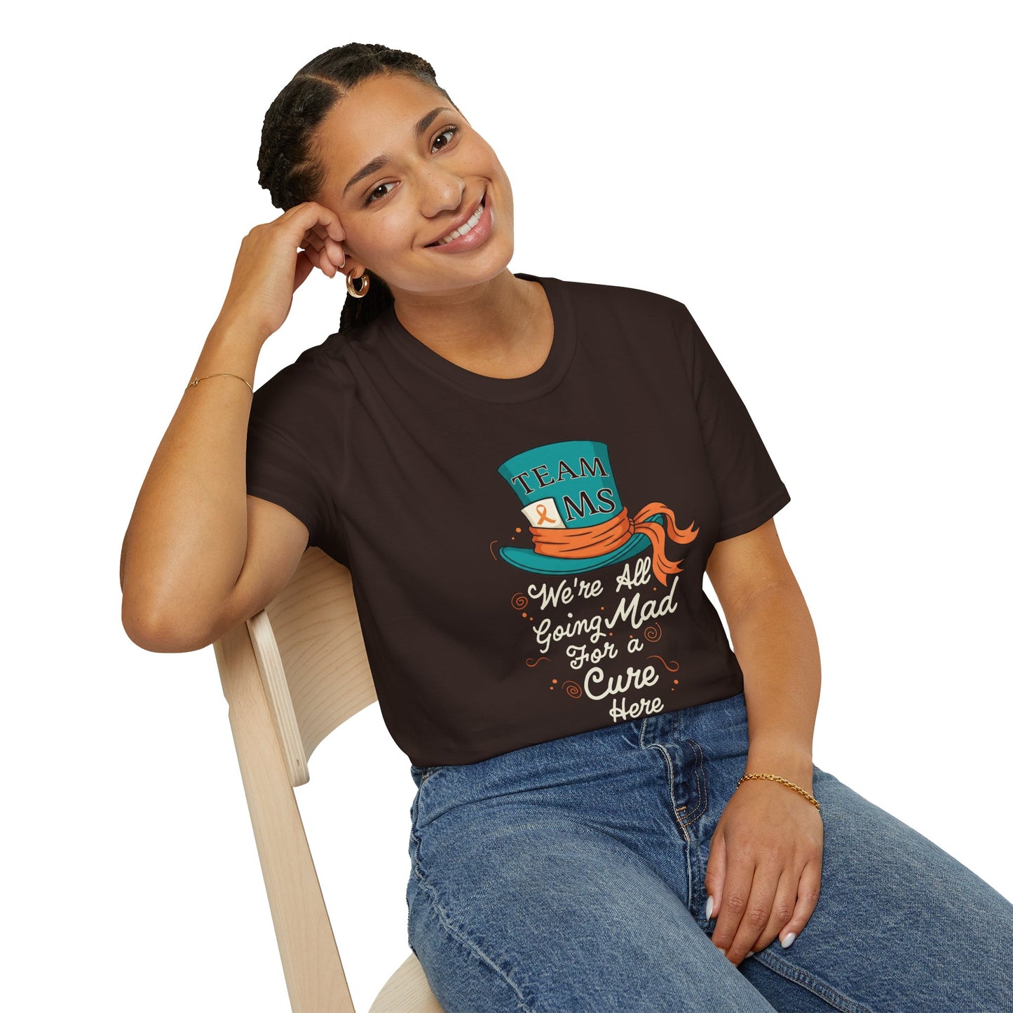Mad For a Cure T-Shirt, Team MS Shirt, Unisex Softstyle Tee, Cure Awareness Tee, Fun Gift for Alice in Wonderland Fans, Birthday Gift, [...]