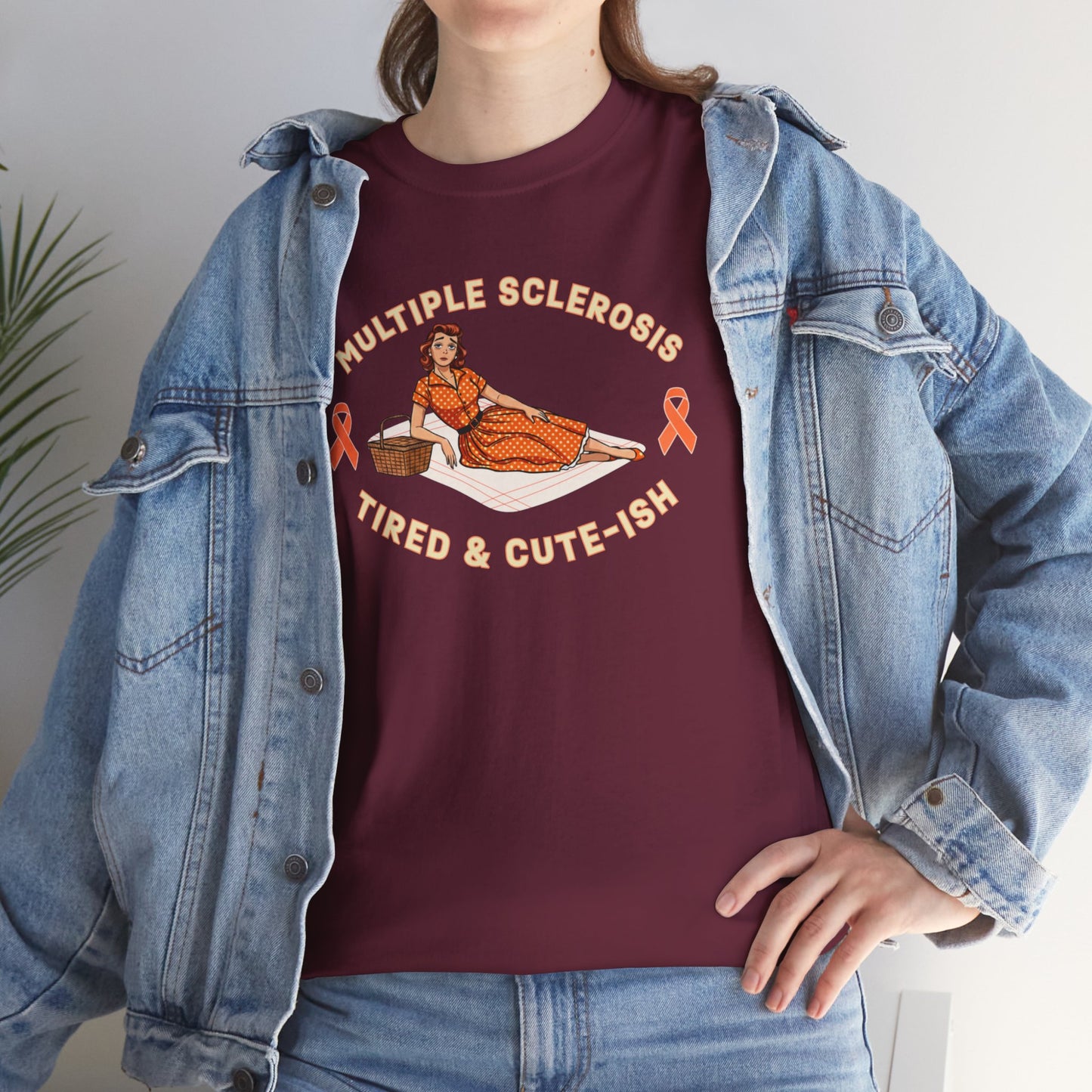 Empowering MS Awareness Tee: Tired & Cute-ish | Supportive Gift, Casual Wear, Disability Awareness, Motivational Apparel, Everyday Style